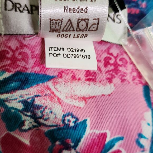 New Drapers & Damons Womens Button-Up Jacket Pink Teal Tropical Cotton-Blend PL - Picture 7 of 7